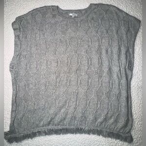 Sonoma Light Gray Cable Knit Sweater